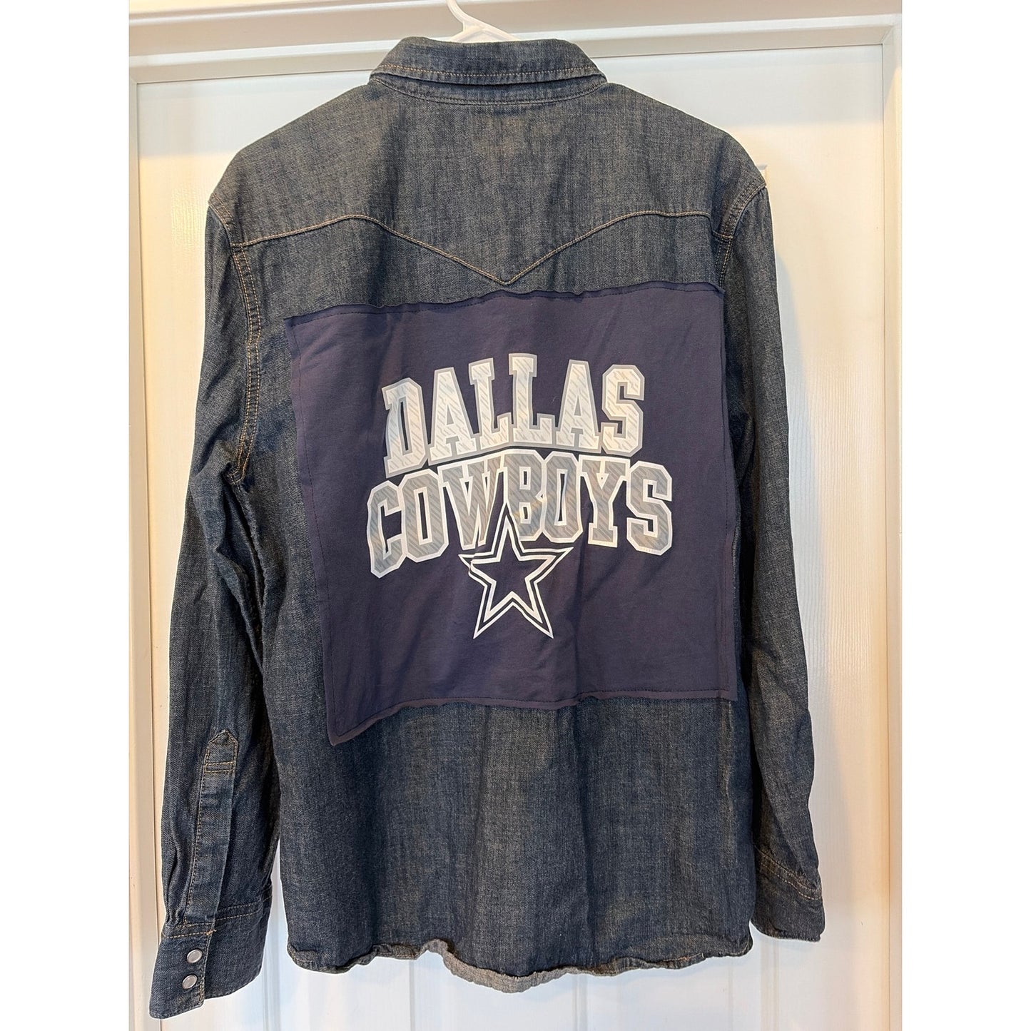 NFL Dallas Cowboys Upcycled Levi's Jean Shirt Unisex Size