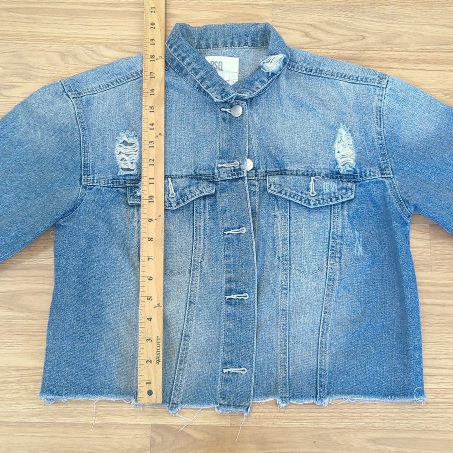 Bob Marley Frayed Jean Jacket upcycled one of a kind Small