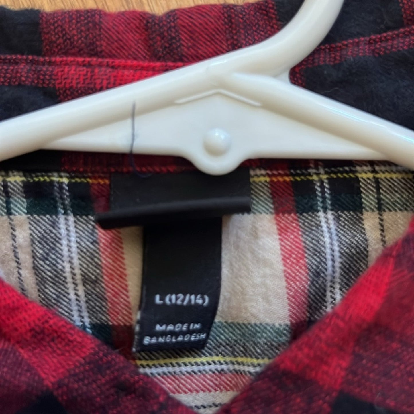 Crhistmas Santa Who needs Reindeer? Flannel Shirt upcycled unisex Large (12-14)
