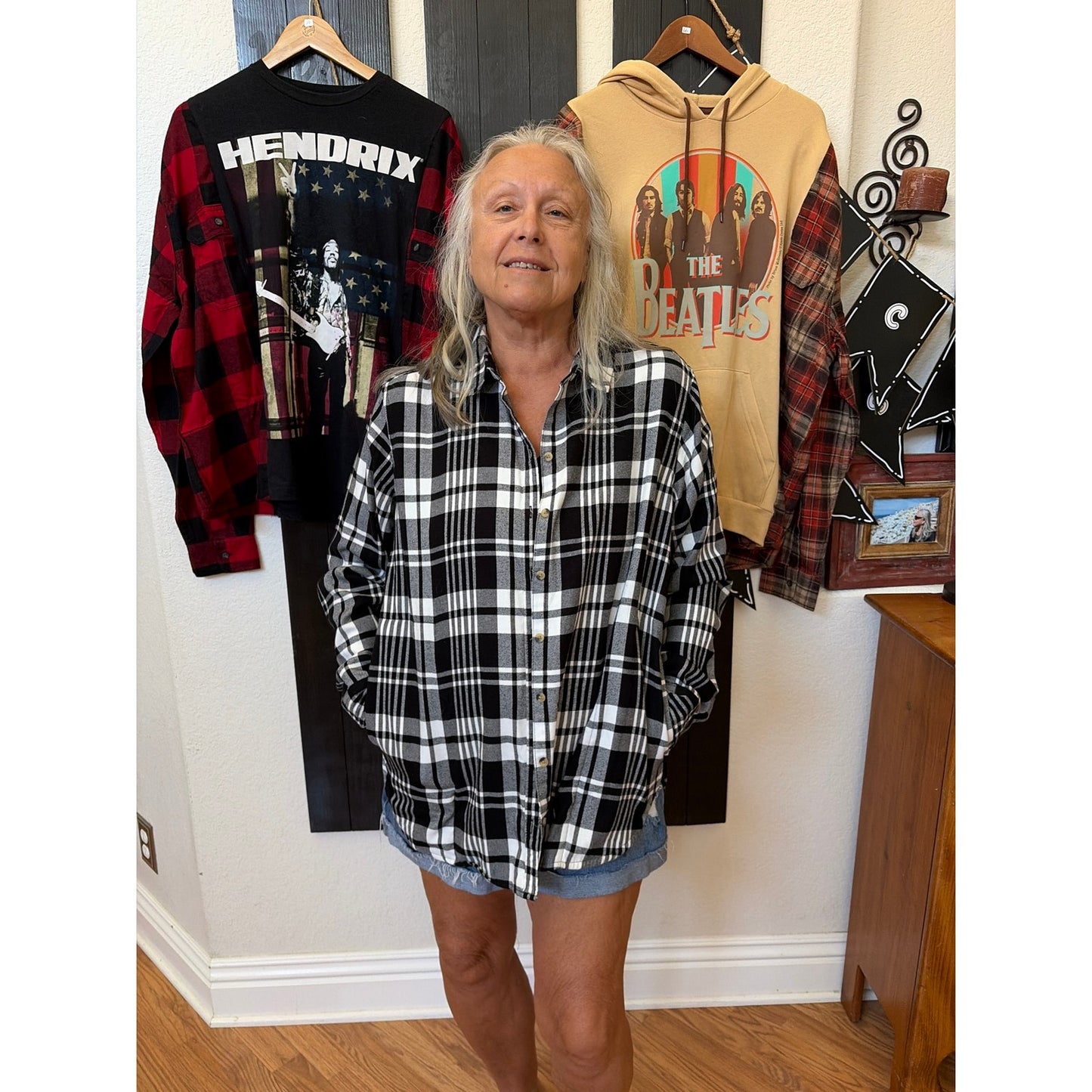 Elf "Raised by Elfs" Upcycled Flannel Shirts Size XL X-large