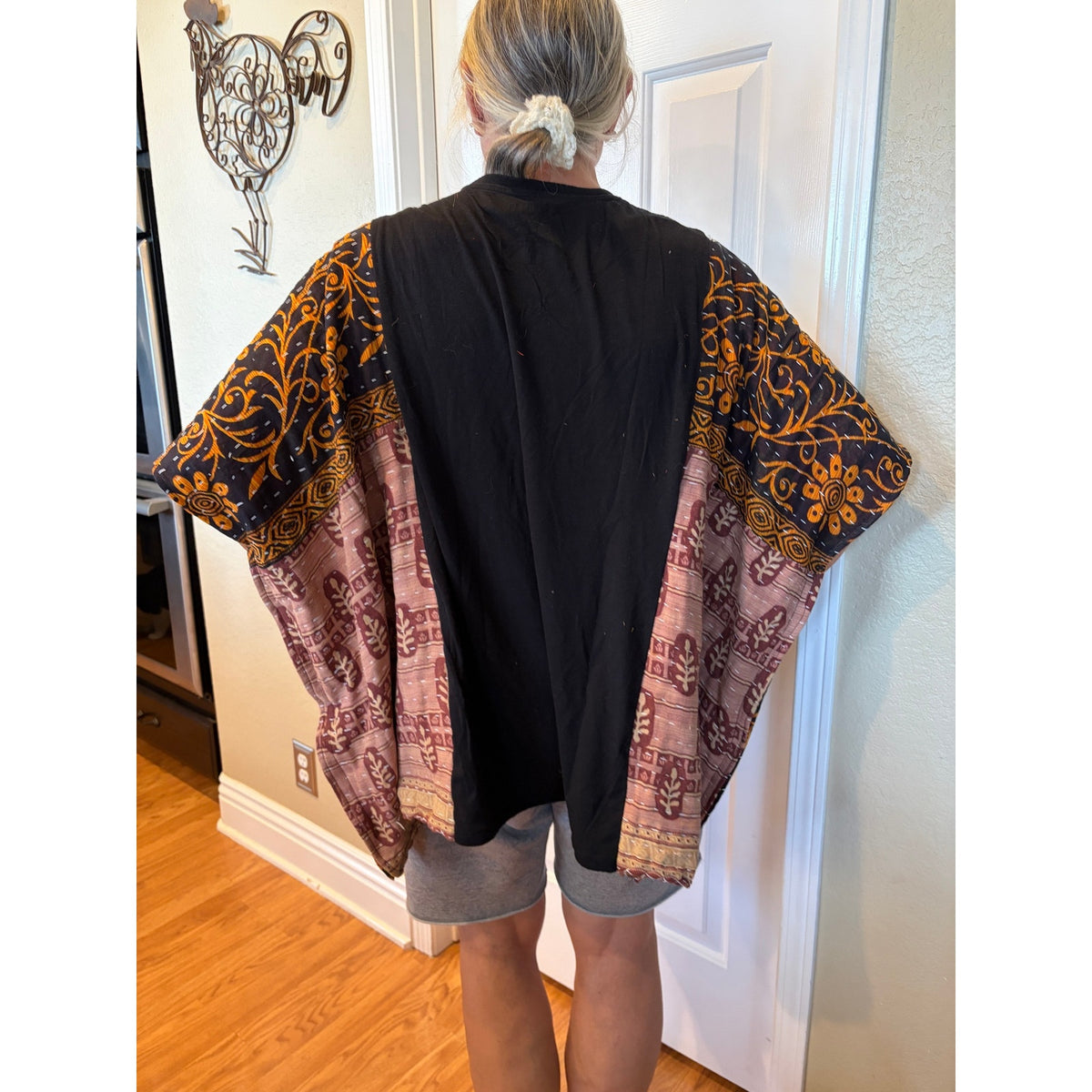 Snoopy Halloween Holiday Upcycled Kantha Tunic Tops Shirt OS Boho