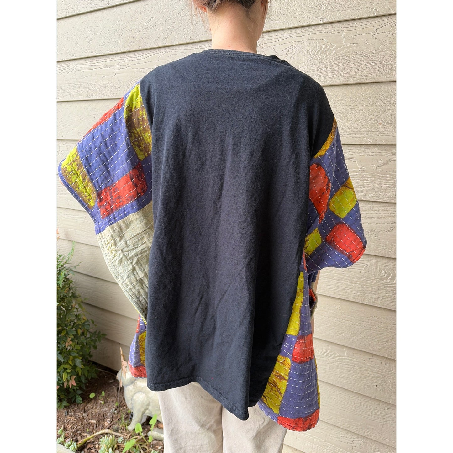 Backstreet Boys Upcycled Kantha Tunic Top Shirt OS Handmade Boho