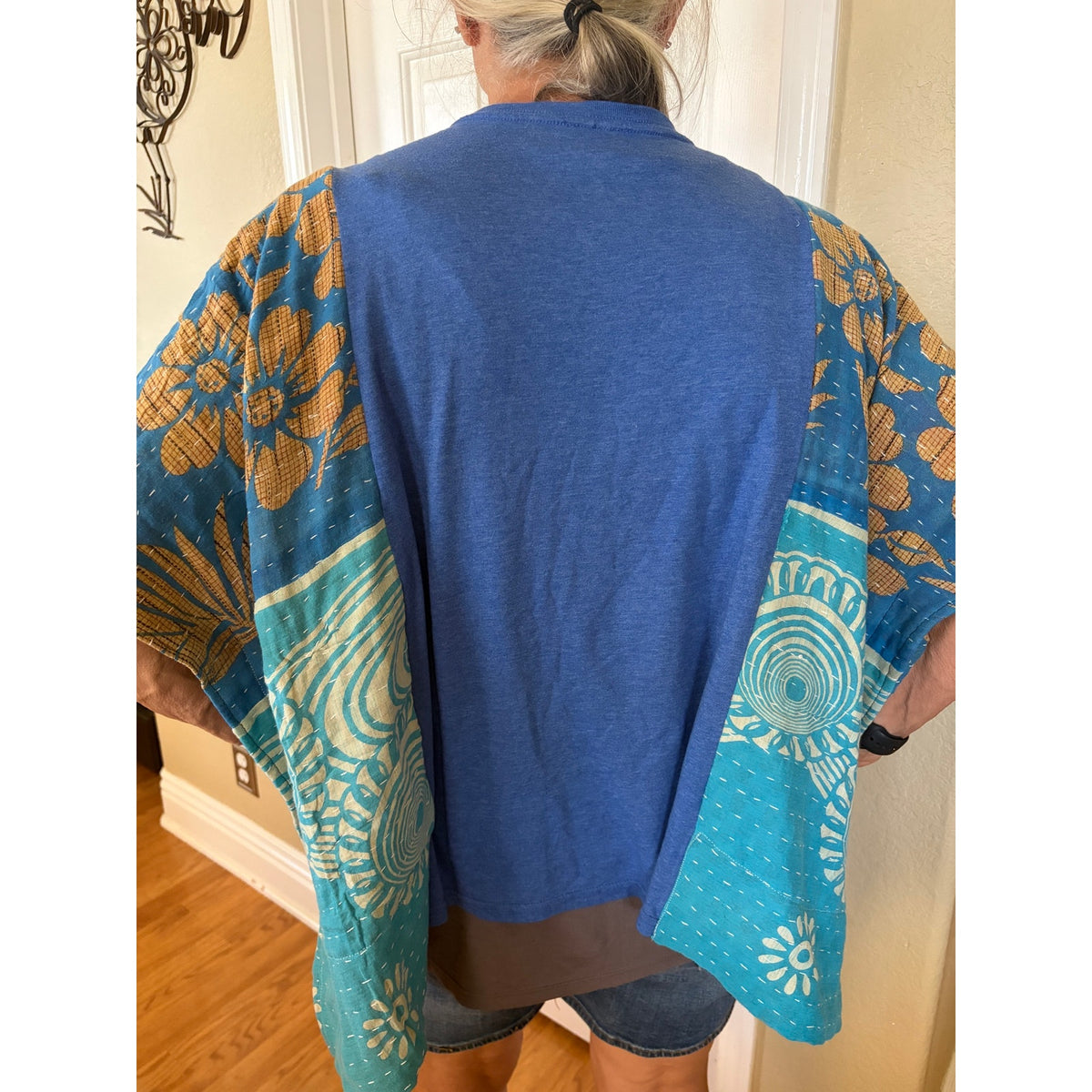 LA Rams NFL Kantha Tunic Top Shirt OS Handmade Boho