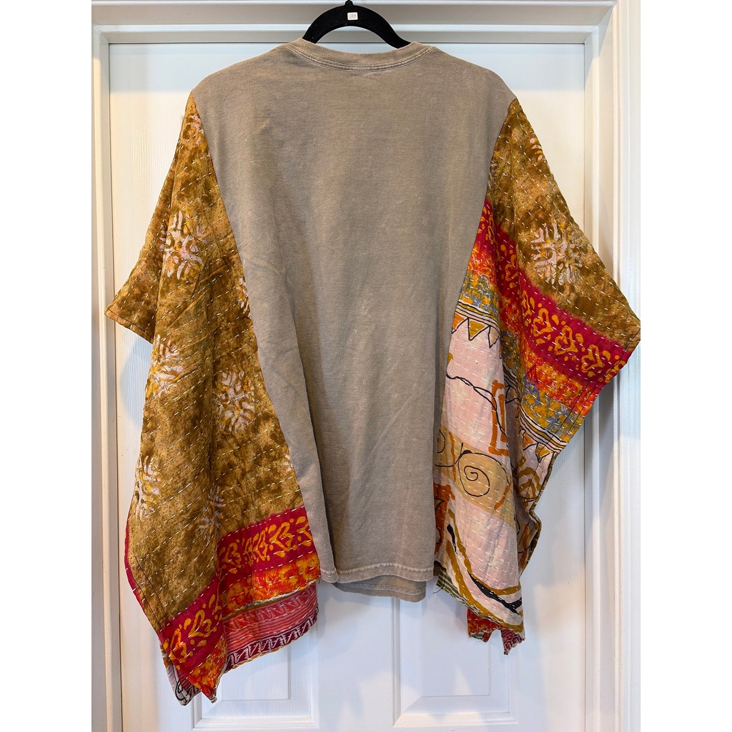 Chris Stapelton Upcycled Kantha Tunic Top Shirt OS Handmade Hippie Boho