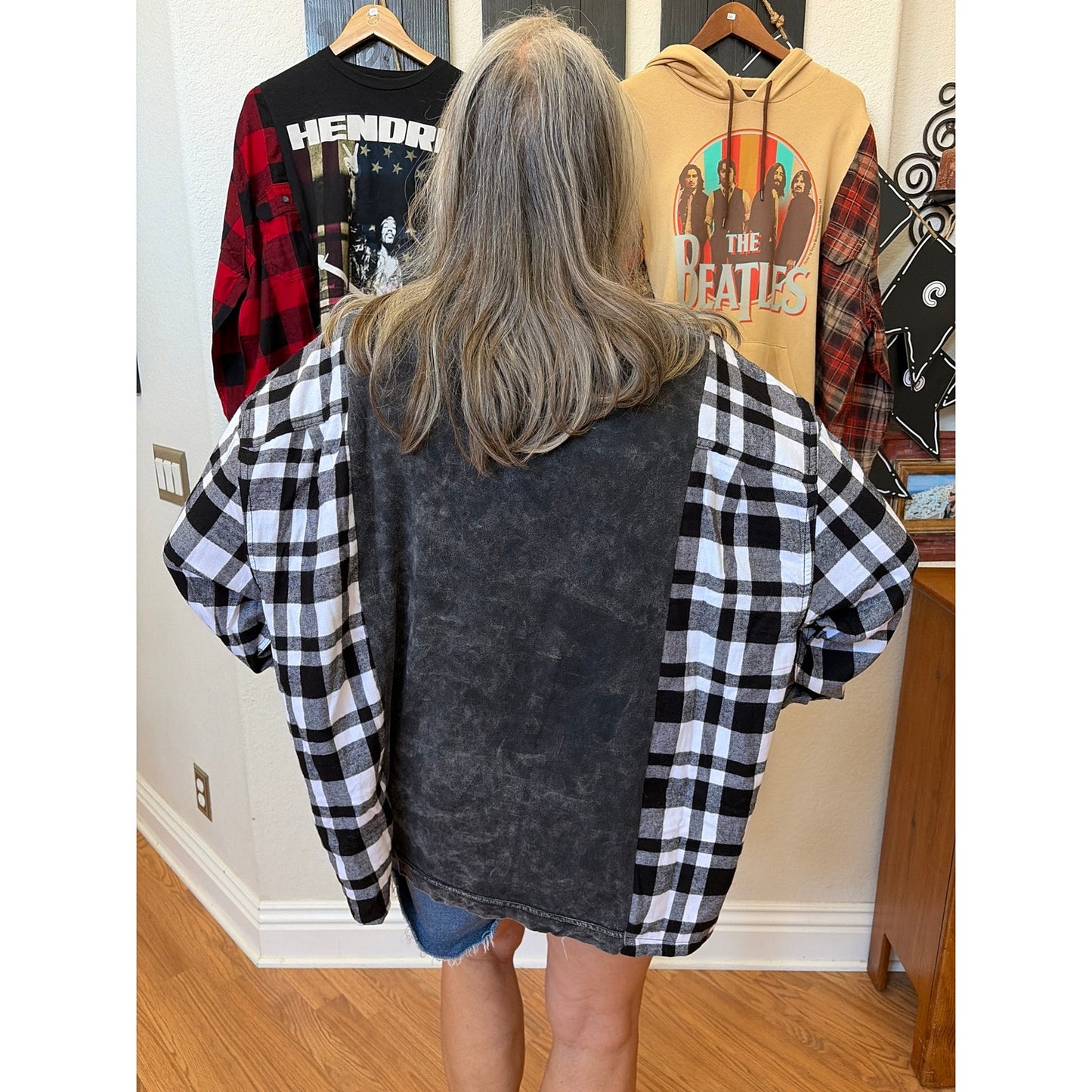 Harry Potter "the dark mark" Upcycled Flannel Shirt Unisex OS
