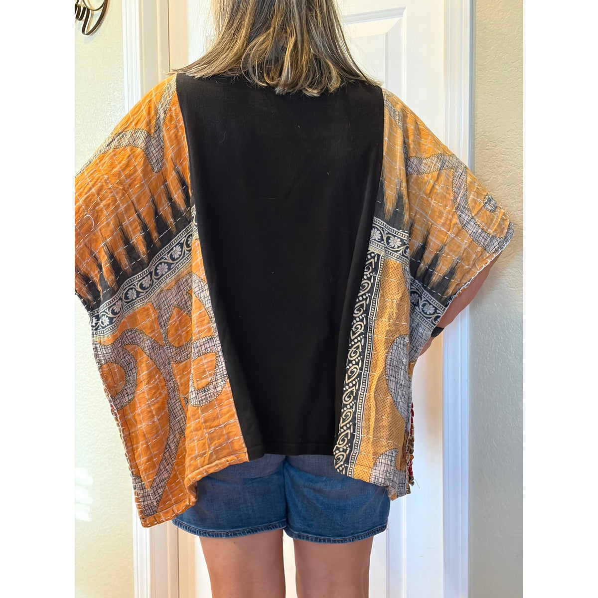 Nightmare Before Christmas Upcycled Kantha Tunic Top Shirt Boho