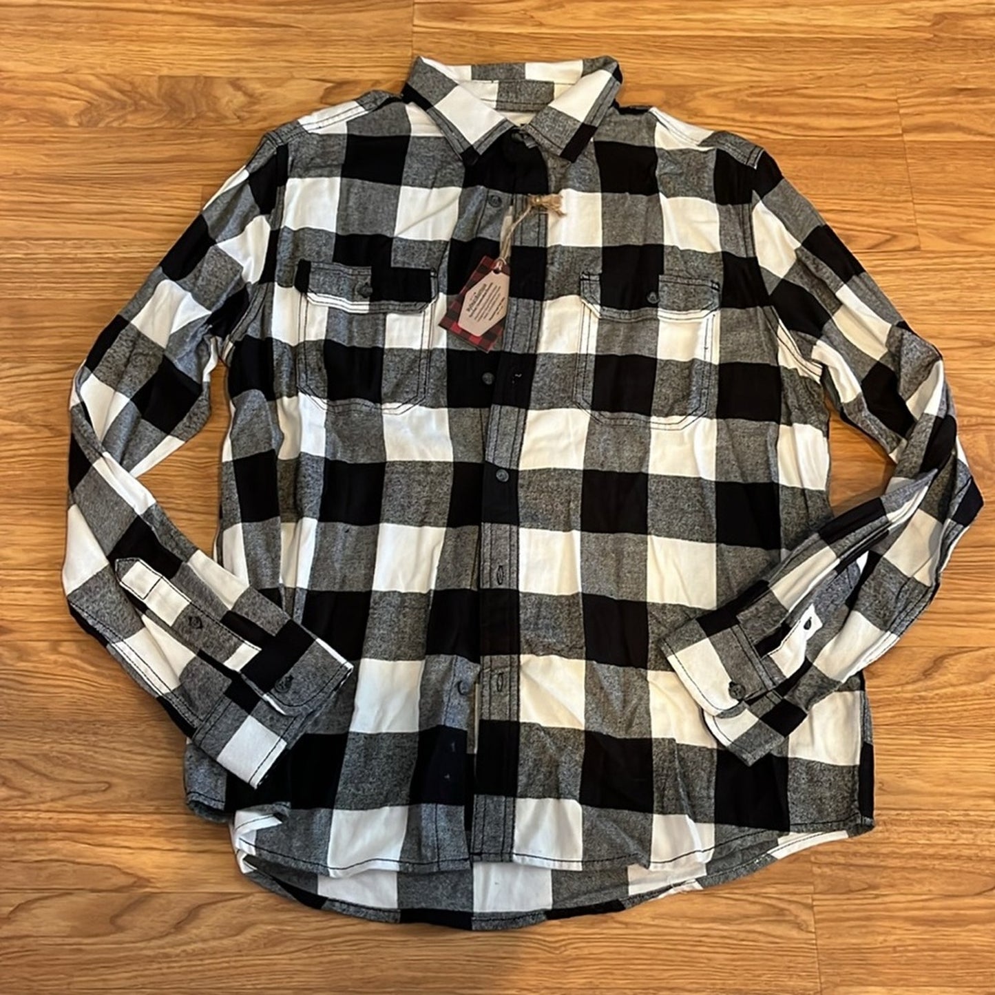 Long Beach State CSULB Flannel Shirt upcycled unisex Size Large L