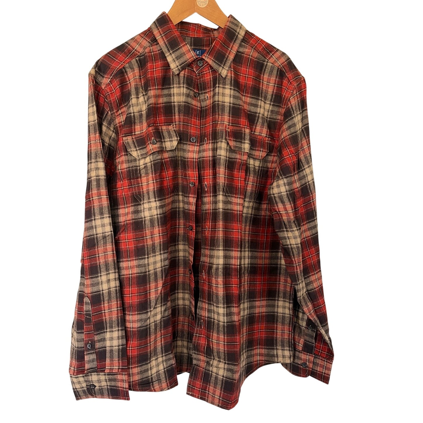 Doobie Brothers Upcycled Flannel Unisex Shirt Large L Handmade