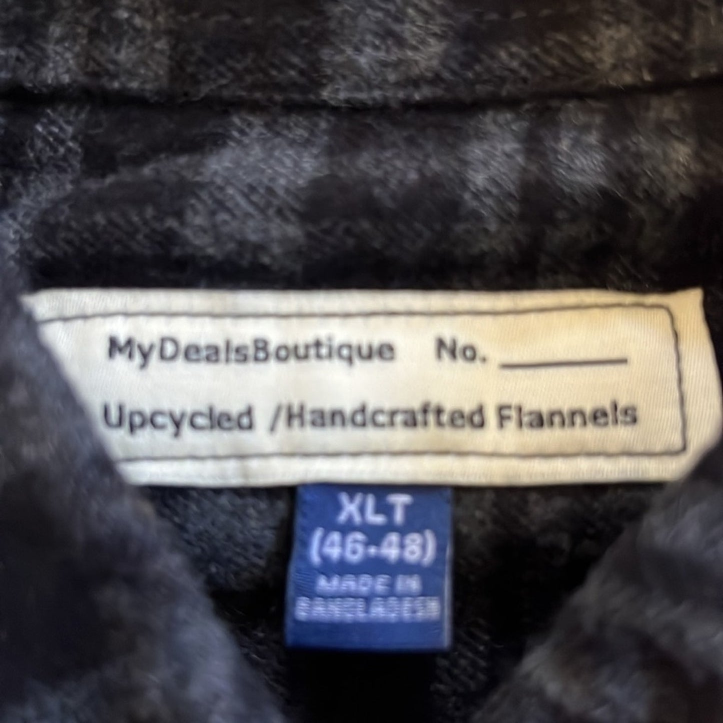 Bad Bunny Flannel Shirt upcycled size XLT XL Tall