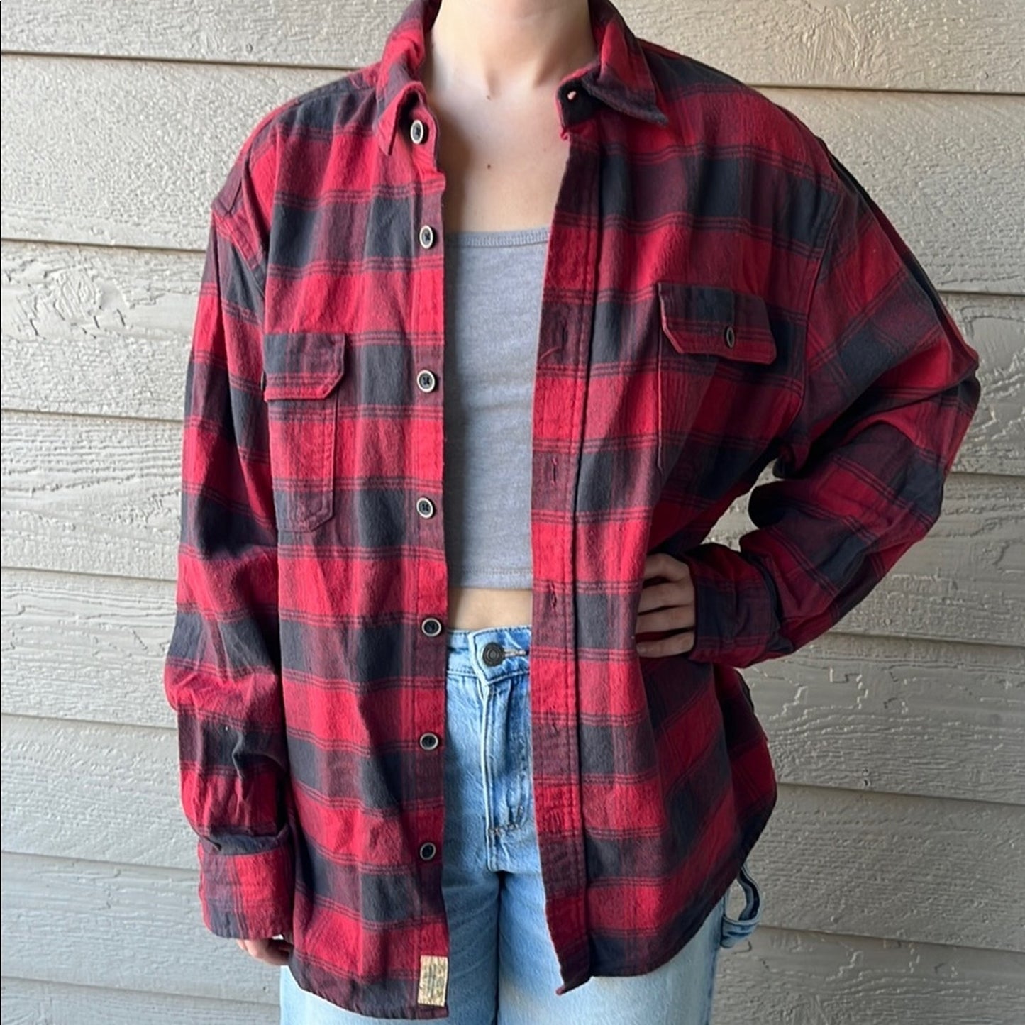 Upcycled Christmas Disney Mickey Mouse Flannel Shirt Unisex XL X-large