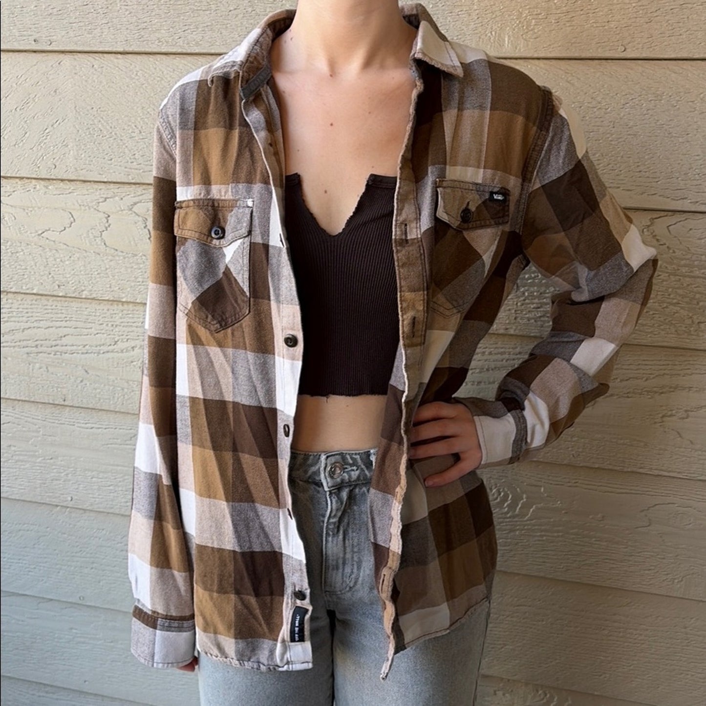 Britney Spear Upcycled Flannel Shirt Unisex Size Medium Handmade