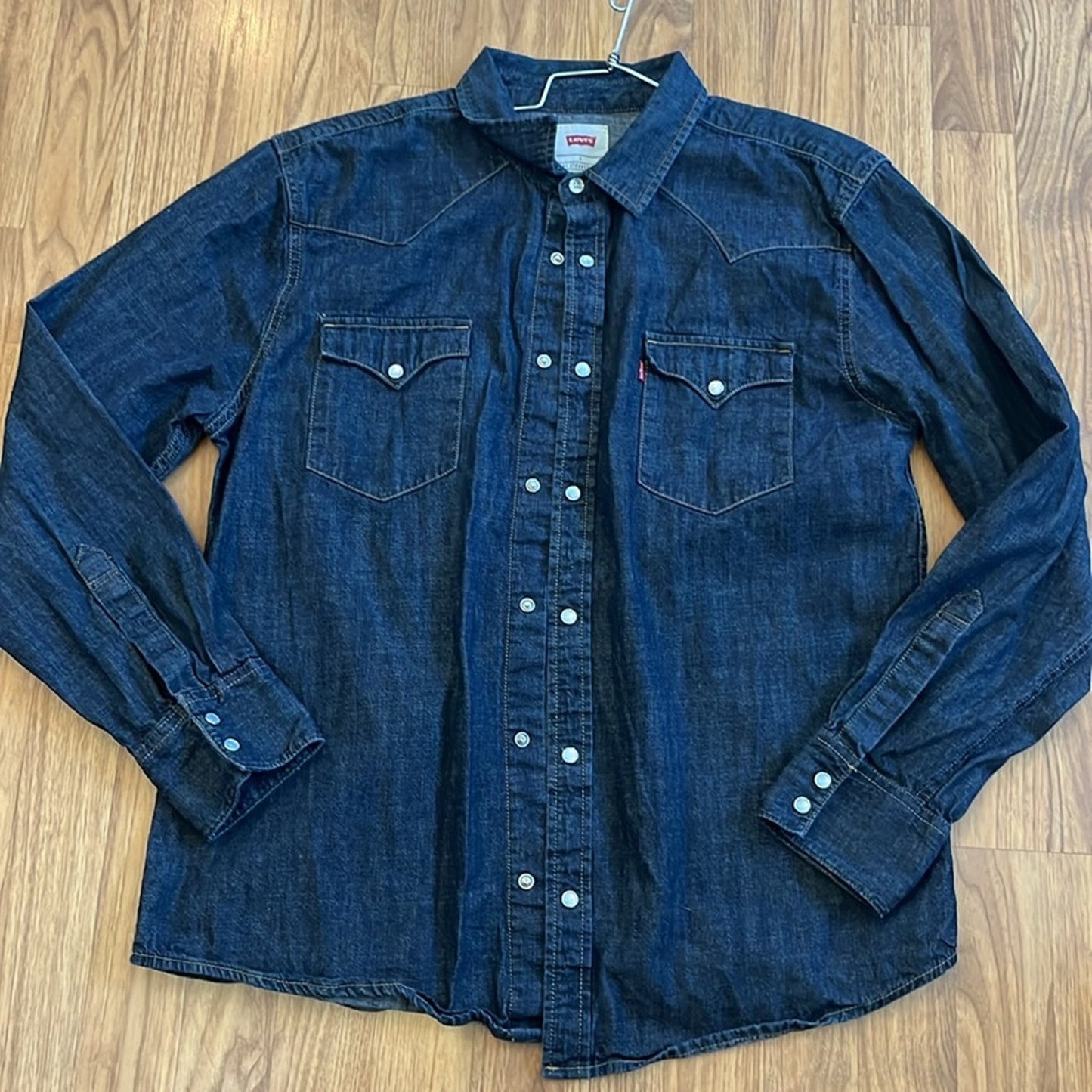 Dallas Cowboys NFL Levi's Jean Shirt Denim Shirt upcycled one of a kind Large