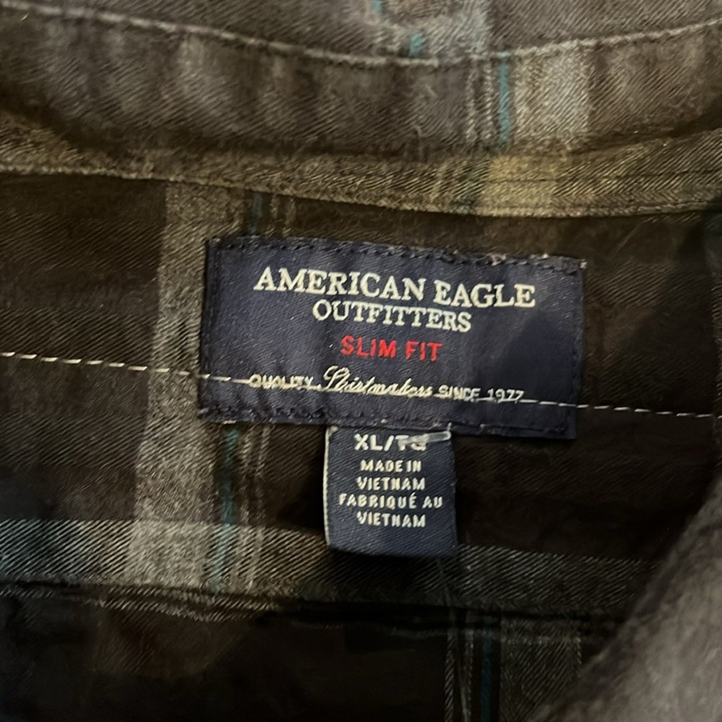 Star Wars Yoda Christmas Upcycled Flannel Shirt American Eagle Unisex XL X-large