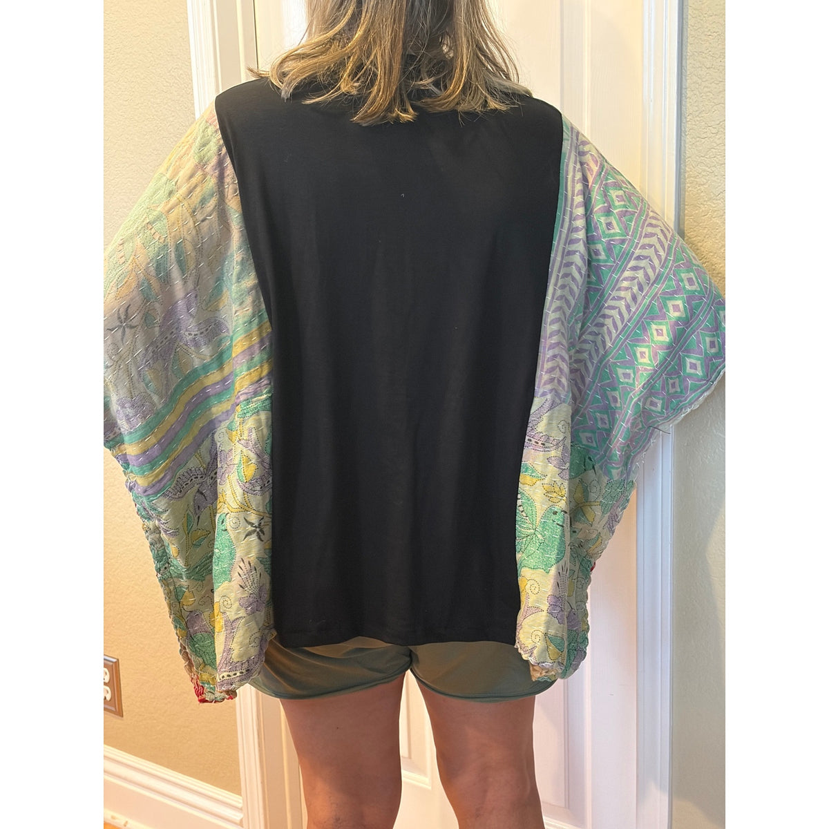 Dolly Parton Upcycled Kantha Tunic Top Shirt OS Handmade Boho