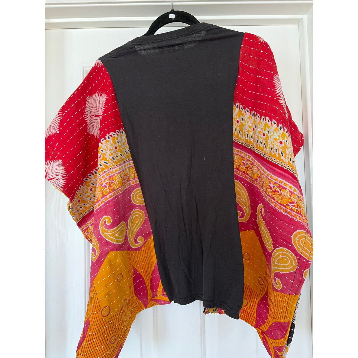 Kiss upcycled Kantha Tunic Top Shirt OS Handmade Boho