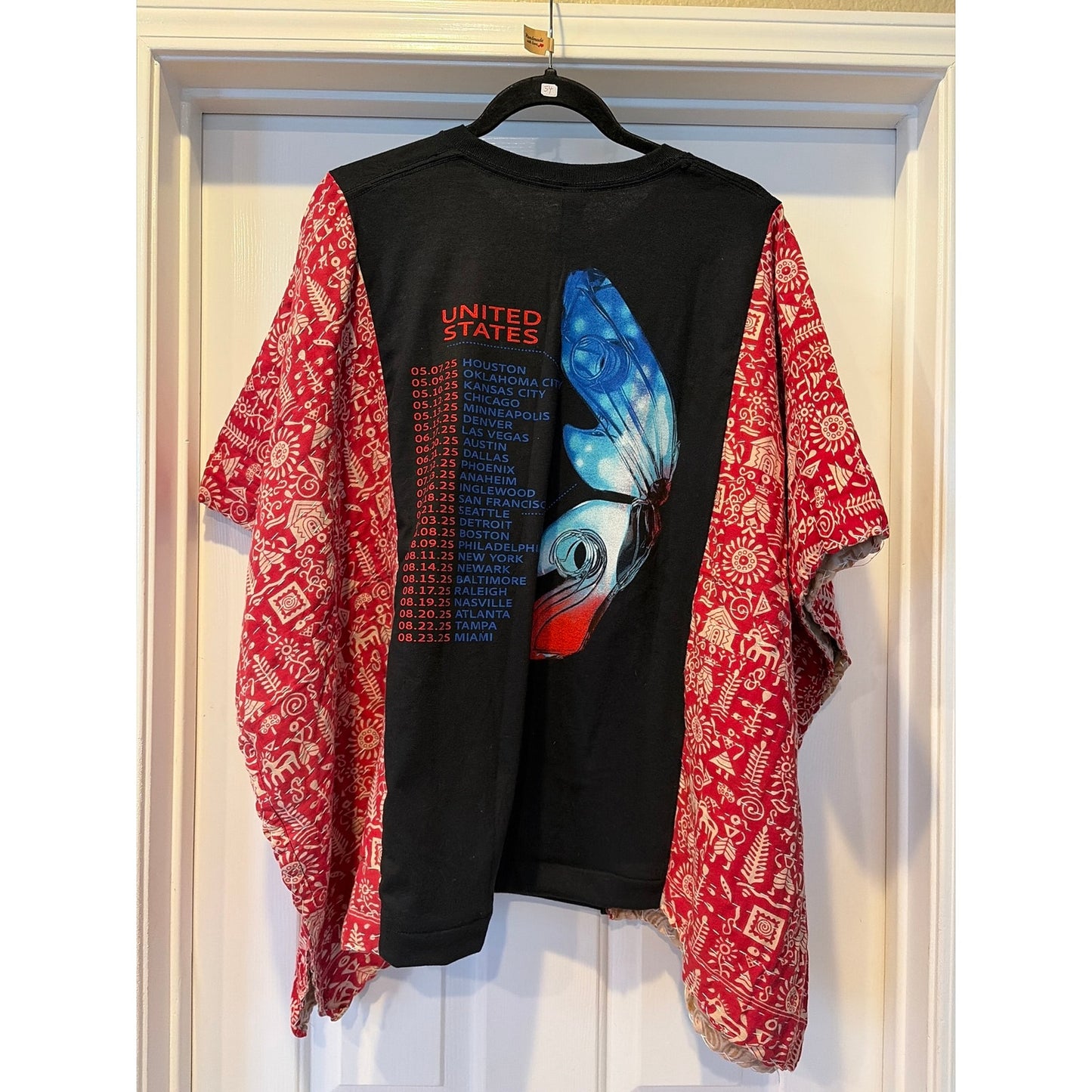 Katy Perry Upcycled Kantha Tunic Top Shirt OS Handmade Boho