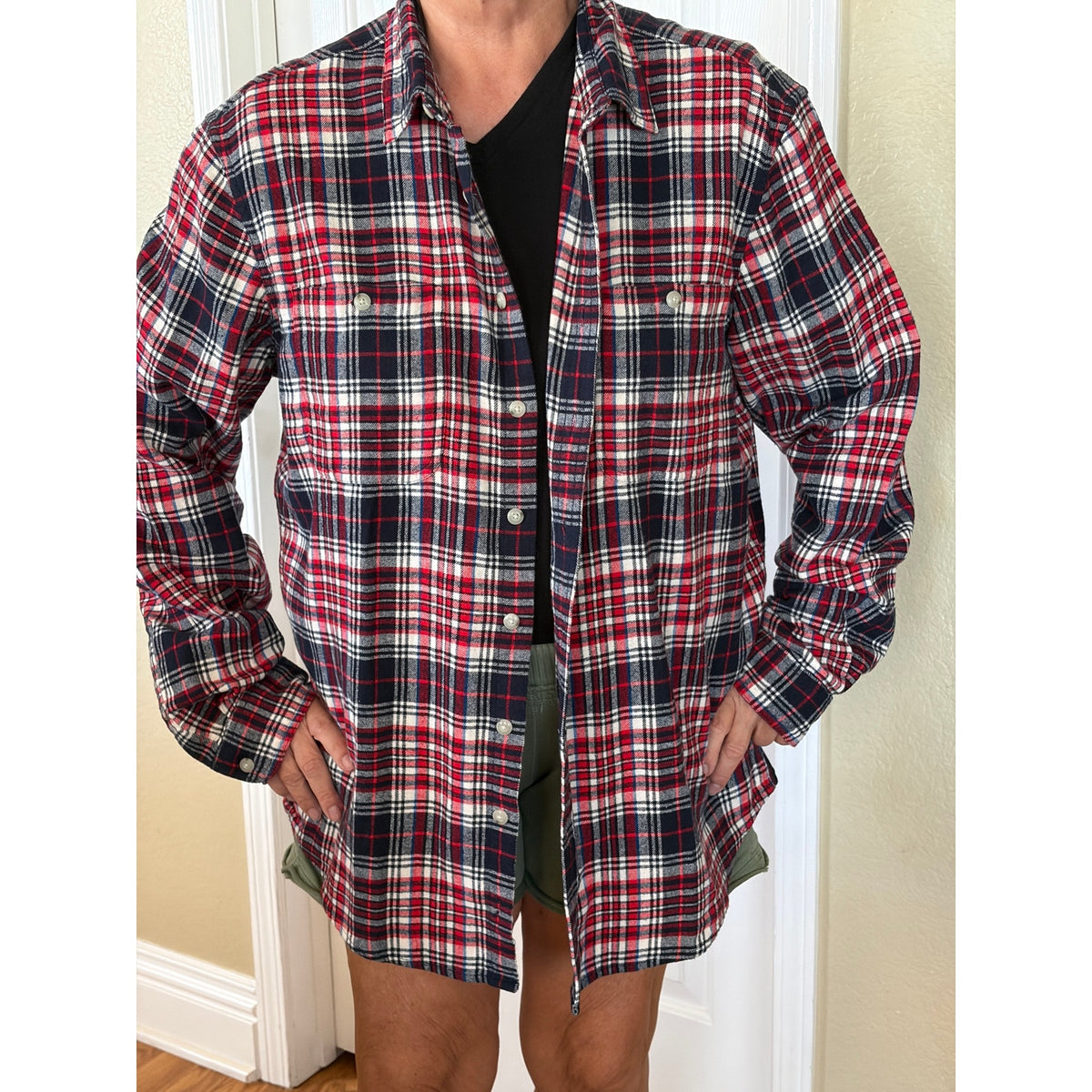Chevy Chase Christmas Vacation Upcycled Flannel Shirt Unisex XL