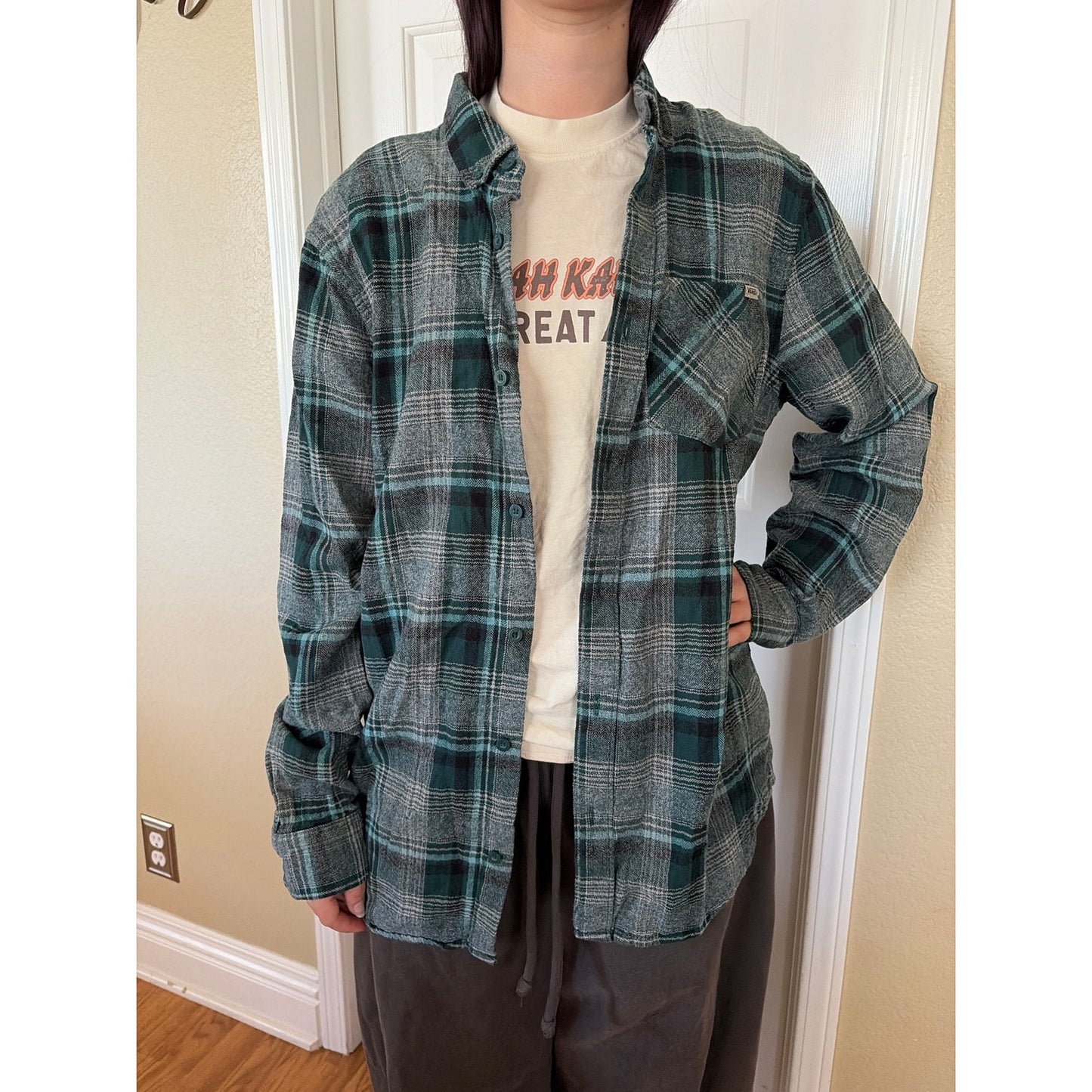 The Hulk Marvel Upcycled Flannel Shirt Unisex Medium M Handmade