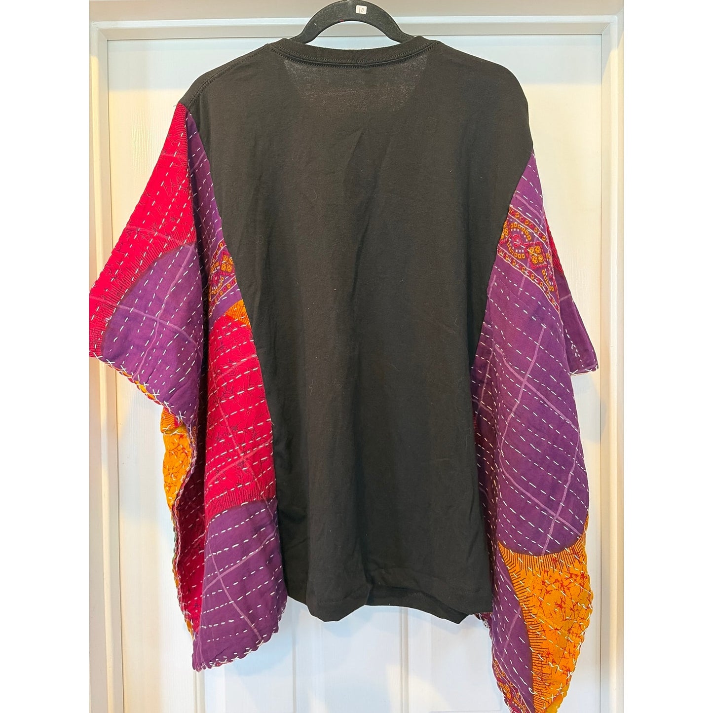 Frida Kahlo Upcycled Kantha Tunic Top Shirt OS Handmade Boho