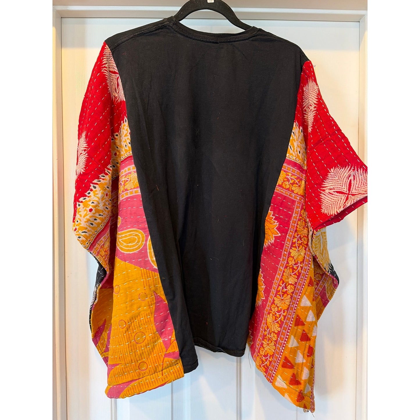 Rolling Stones Upcycled Kantha Tunic Top Shirt OS Handmade Boho