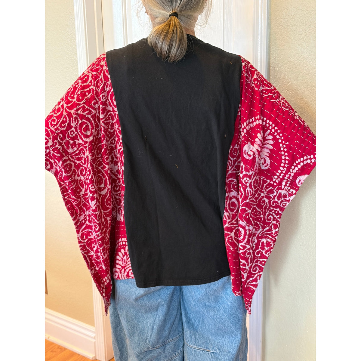 USA 250 Upcycled Kantha Tunic Top Shirt OS Handmade