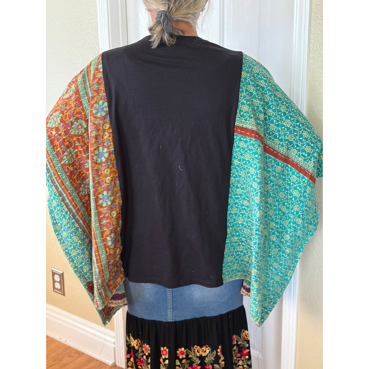Morgan Wallen Upcycled Kantha Tunic Top Shirt OS Handmade Boho