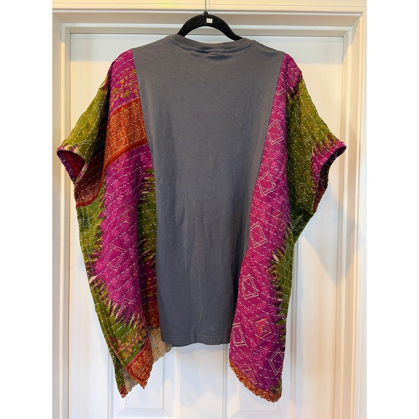 Billy Eilish Upcycled Kantha Tunic Top Shirt OS Handmade Boho