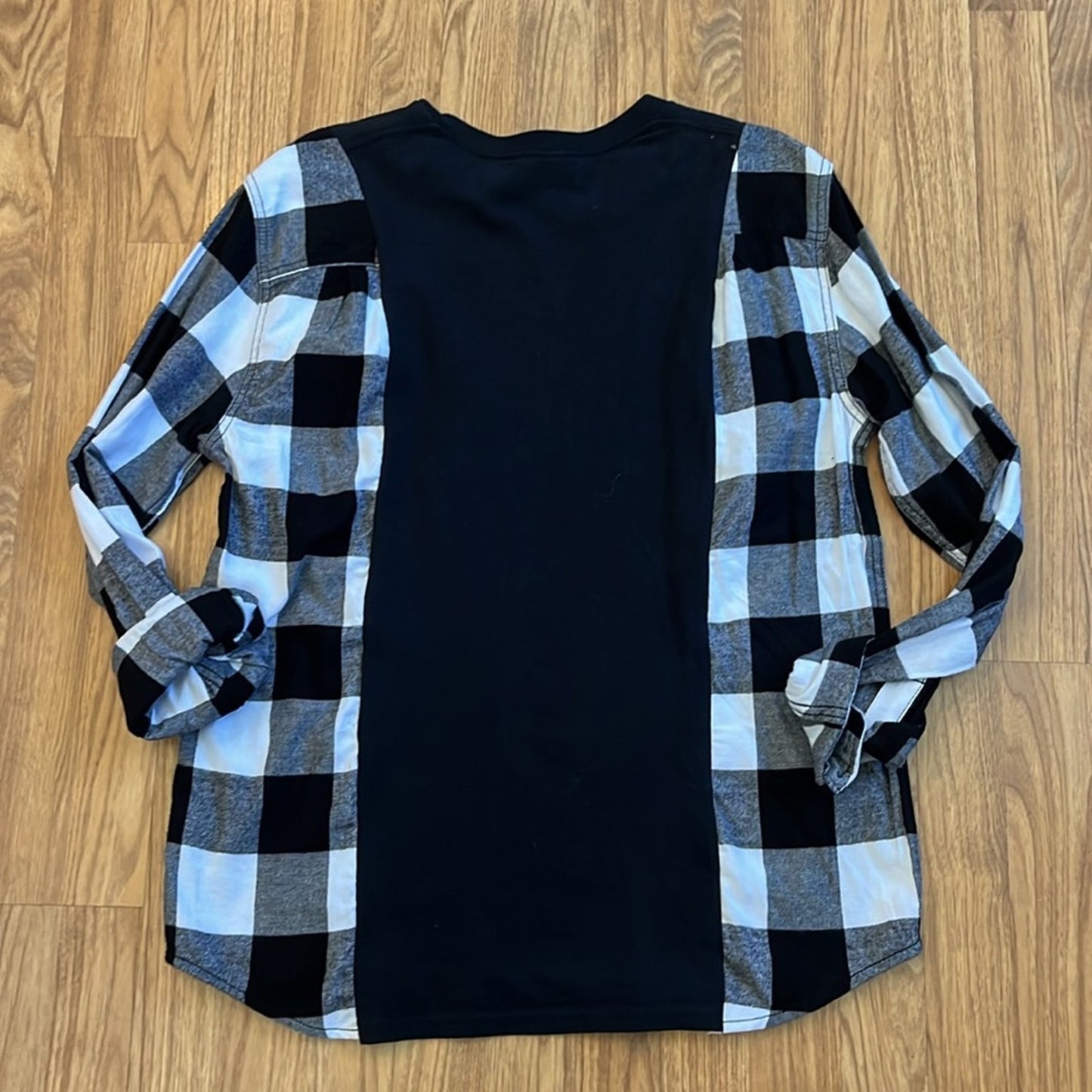 50 cent Flannel Sweatshirt Shirt upcycled unisex one size