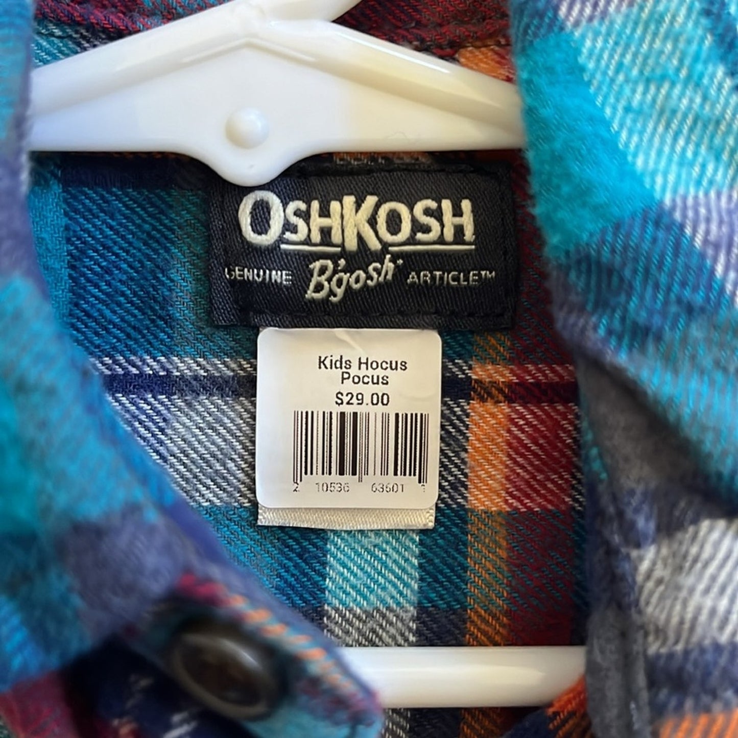 Oshkosh Hocus Pocus Halloween Flannel Shirt upcycled unisex Size 5T
