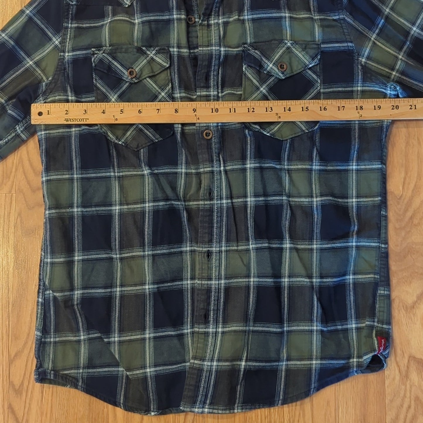 Defenders Upcycled Flannel Shirt Unisex Medium M