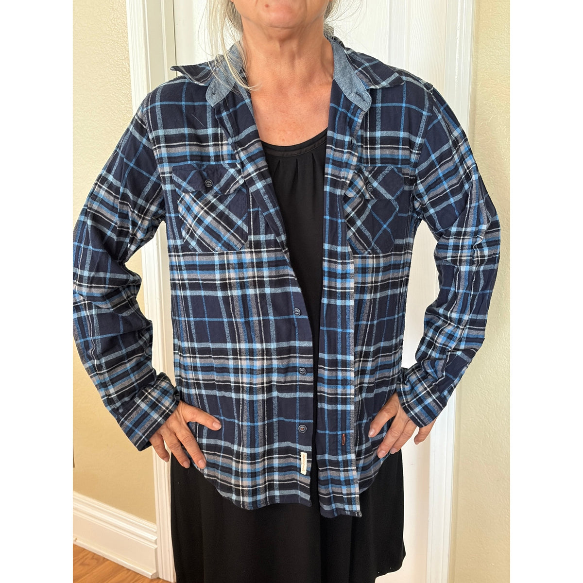 Dallas Cowboys NFL Football upcycled Flannel Size Unisex Large L