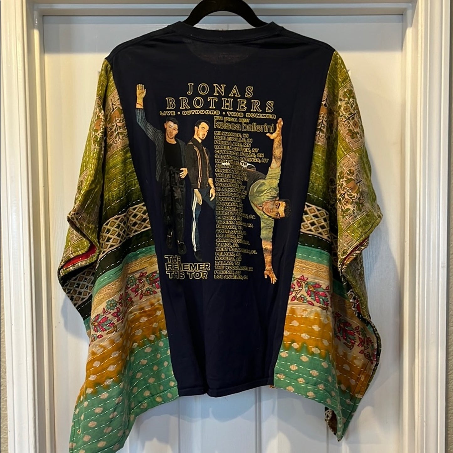 Jonas Brothers Upycled Kantha Tunice Top Shirt OS Handmade Boho
