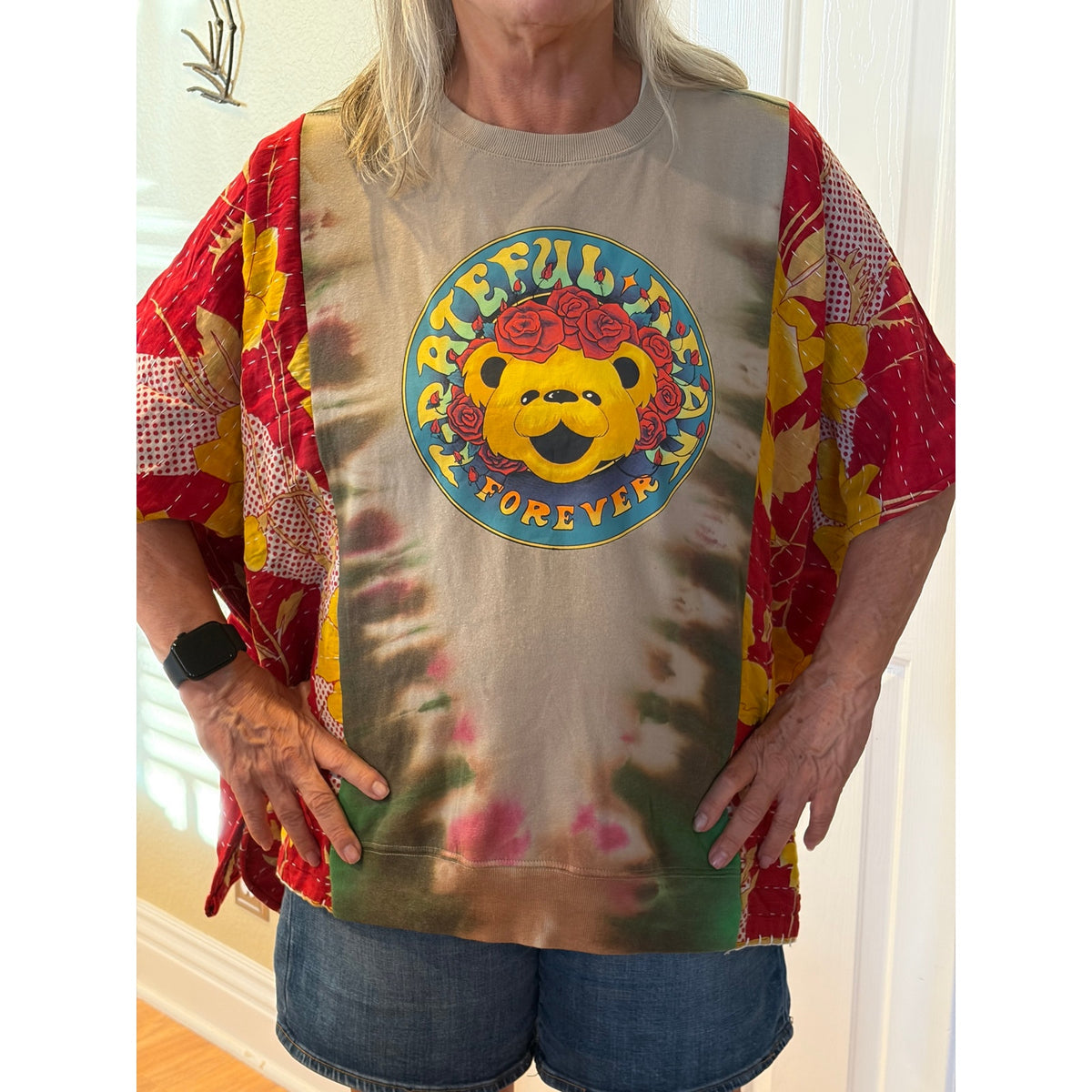 Grateful Dead Upcycled Tunic Top Shirt OS Handmade Boho