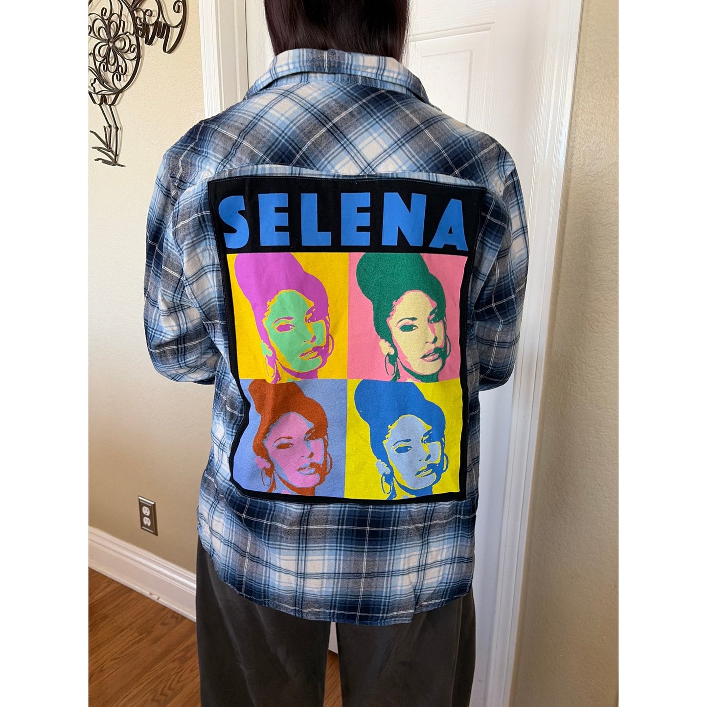 Selena Upcycled Flannel Shirt Handmade Size Unisex Large L