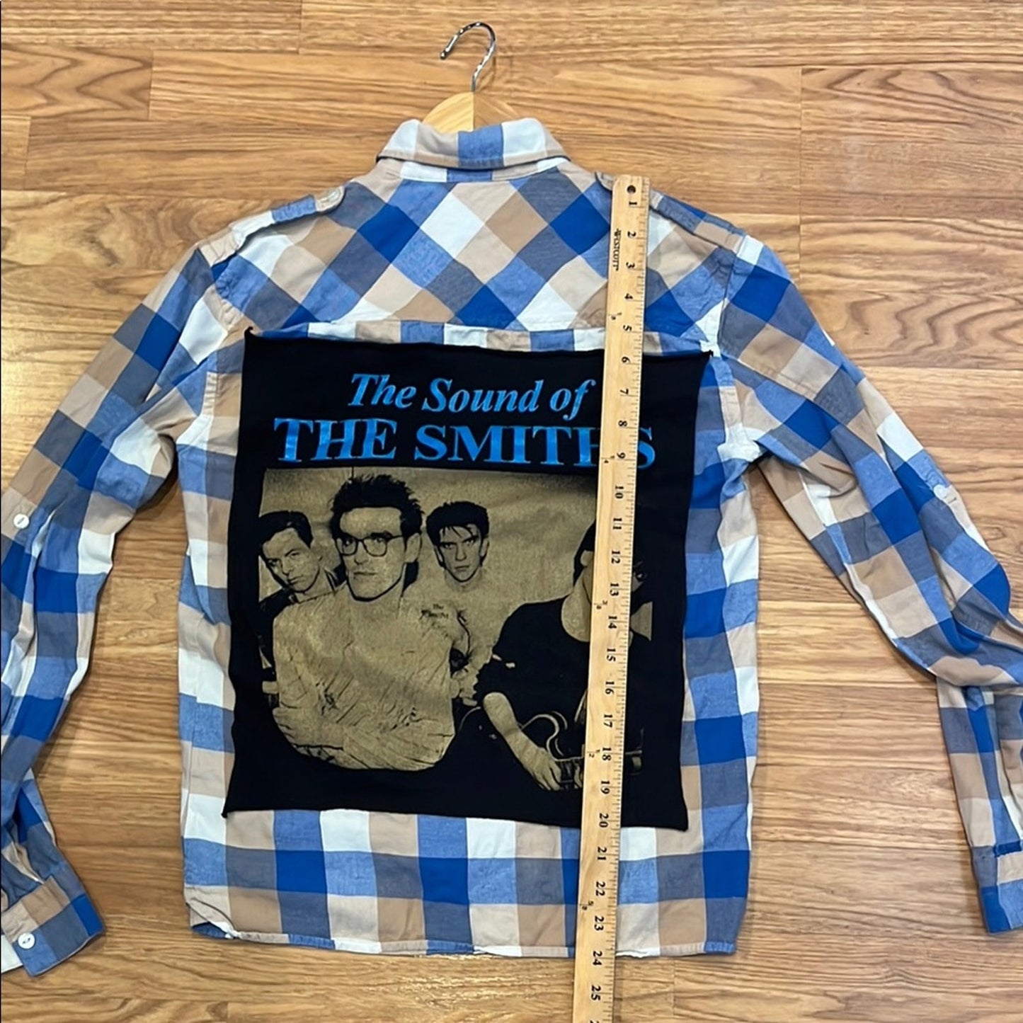 The Smith's Upcycled Flannel Shirt Unisex Size XS X-small Handmade