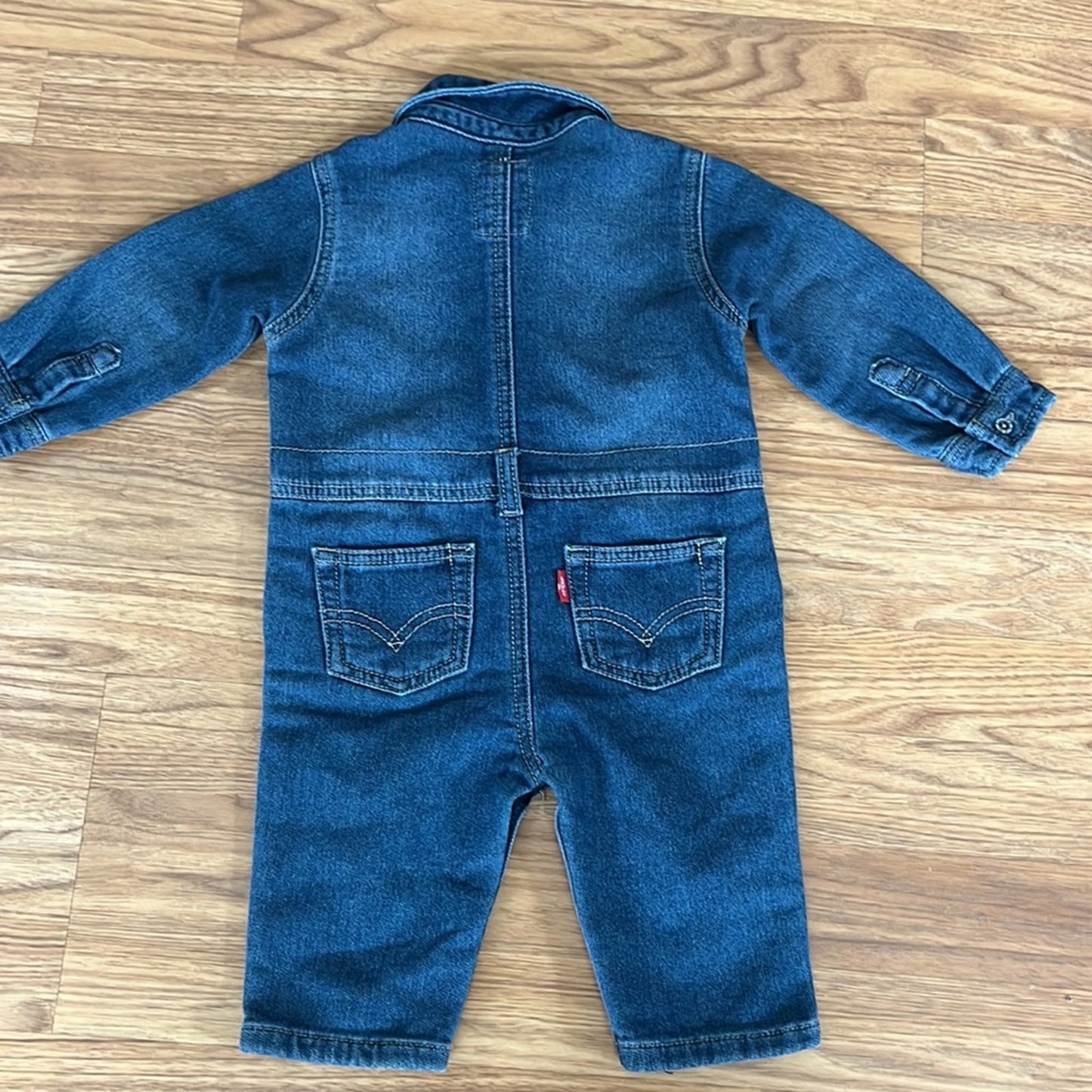 Levi's USC Trojans Denim Overall Upcycled one of a kind One Piece Size 6-9 M