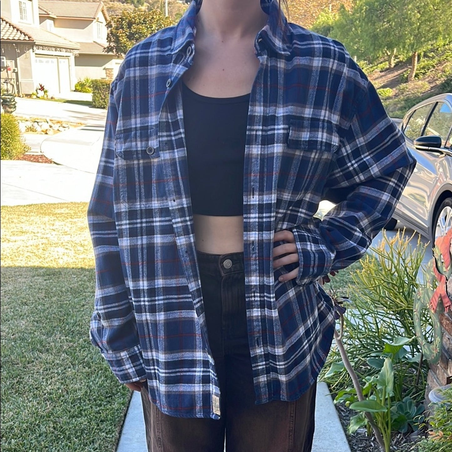 Mickey Mouse Disney Old School Upcycled Flannel Shirt Unisex Size XL X-large