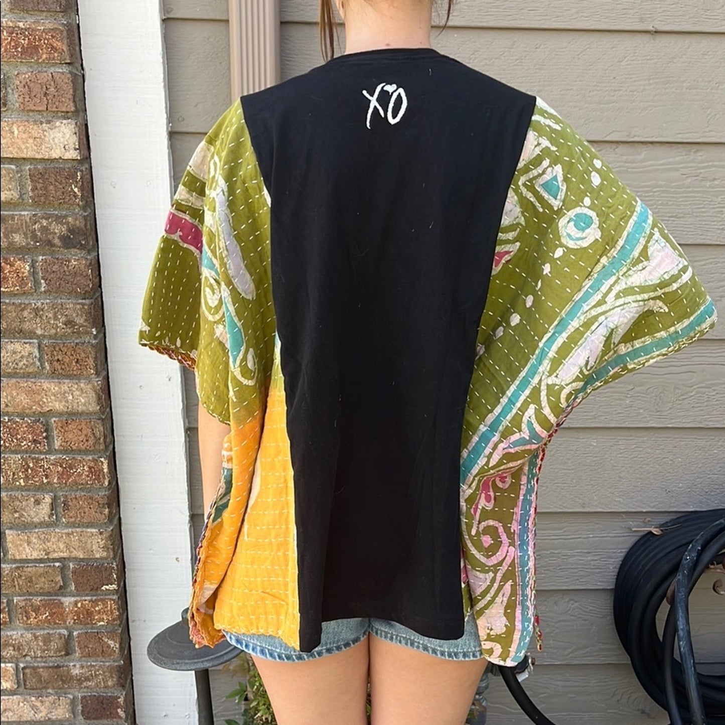 The Weeknd Upcycled Kantha Tunic Top Shirt OS Handmade Boho