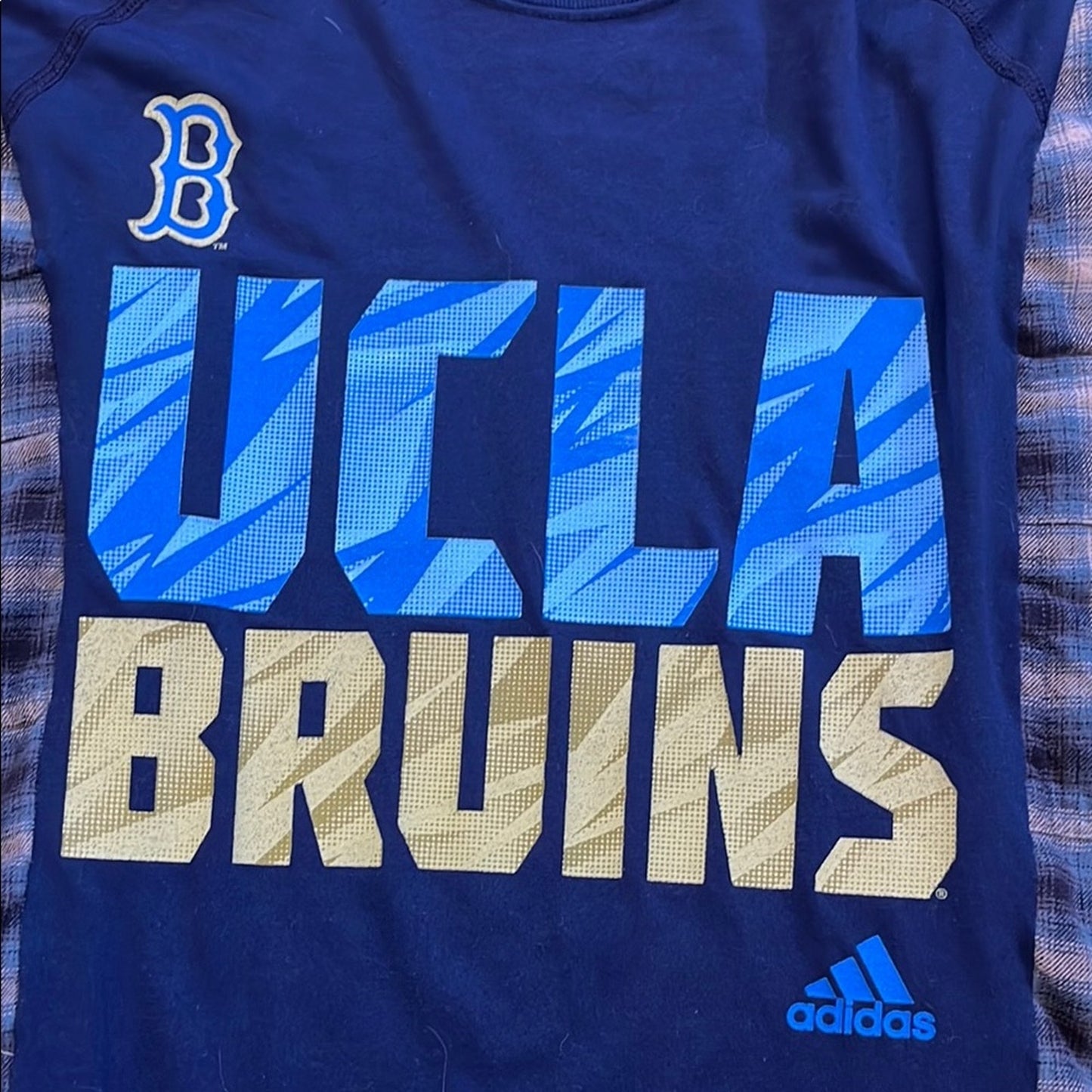 UCLA College Flannel Sweatshirt Shirt Upcycled unisex no Size
