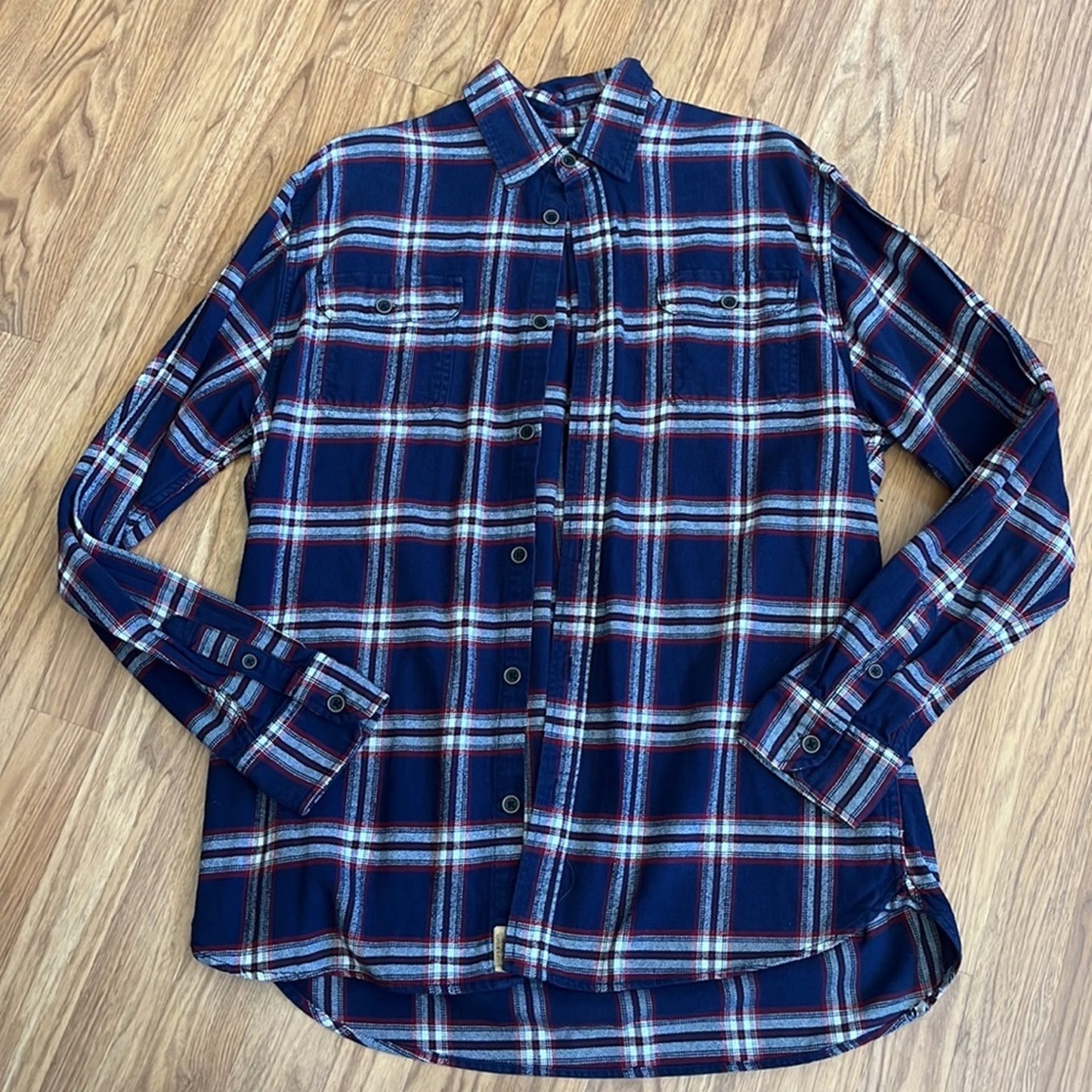 New England Patriots Flannel Shirt upcycled one of a kind size LT