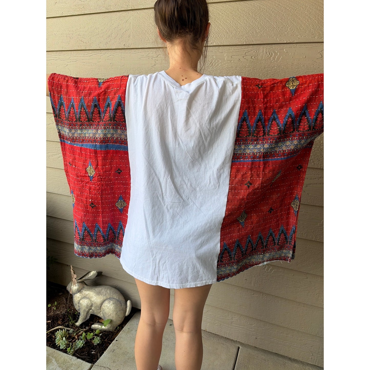 Morgan Wallen Upcycled Kantha Tunic Top Shirt OS Handmade Boho Hippie