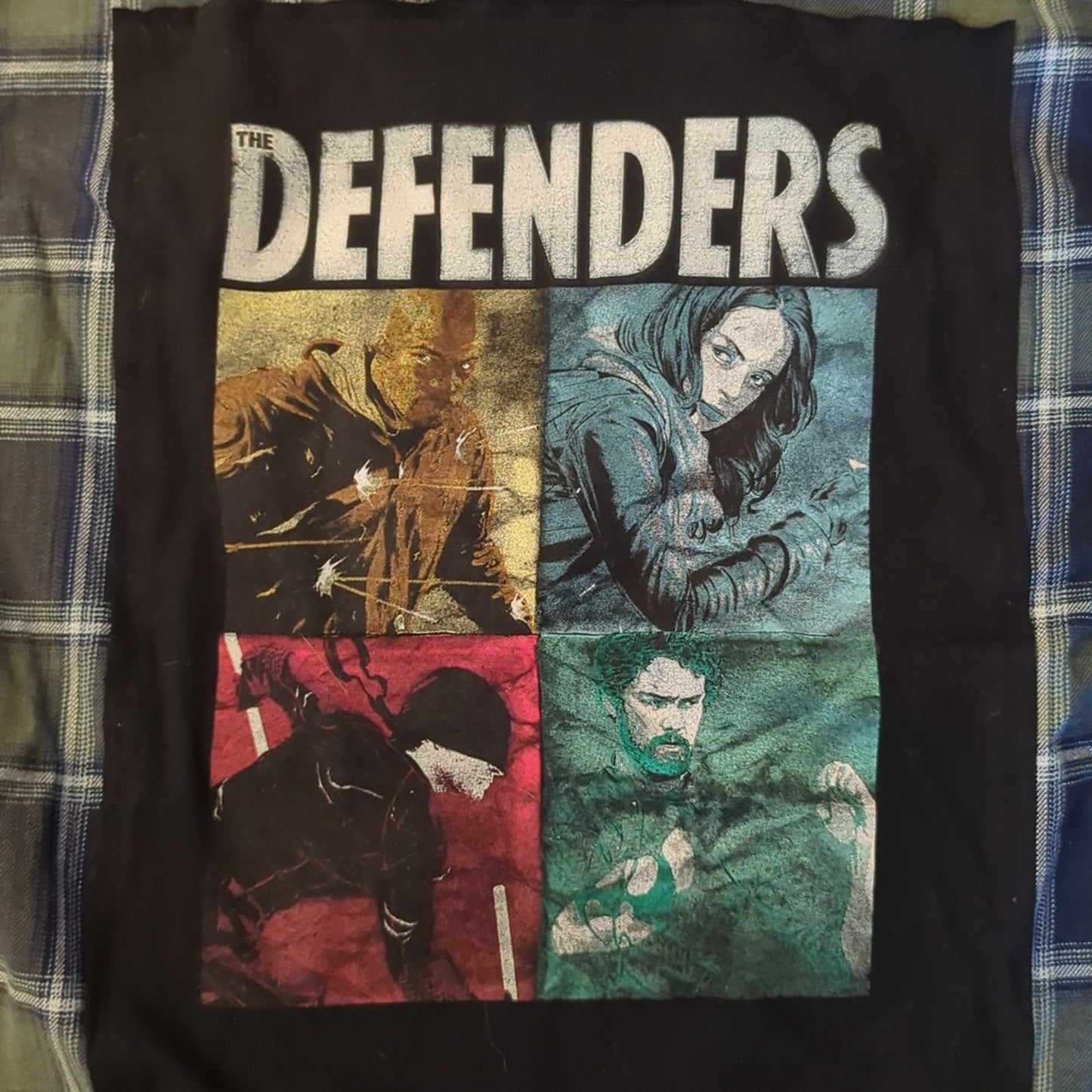 Defenders Upcycled Flannel Shirt Unisex Medium M
