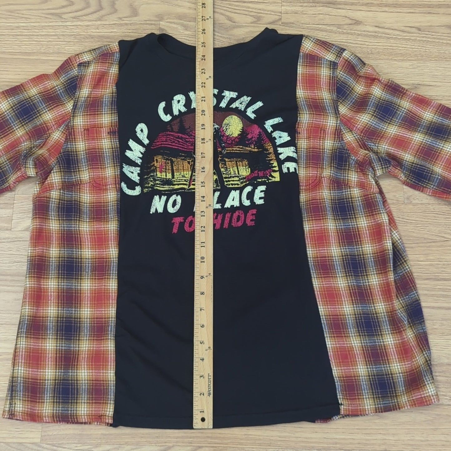 Friday the 13th Camp Crystal Lake Halloween Flannel shirt sweatshirt unisex