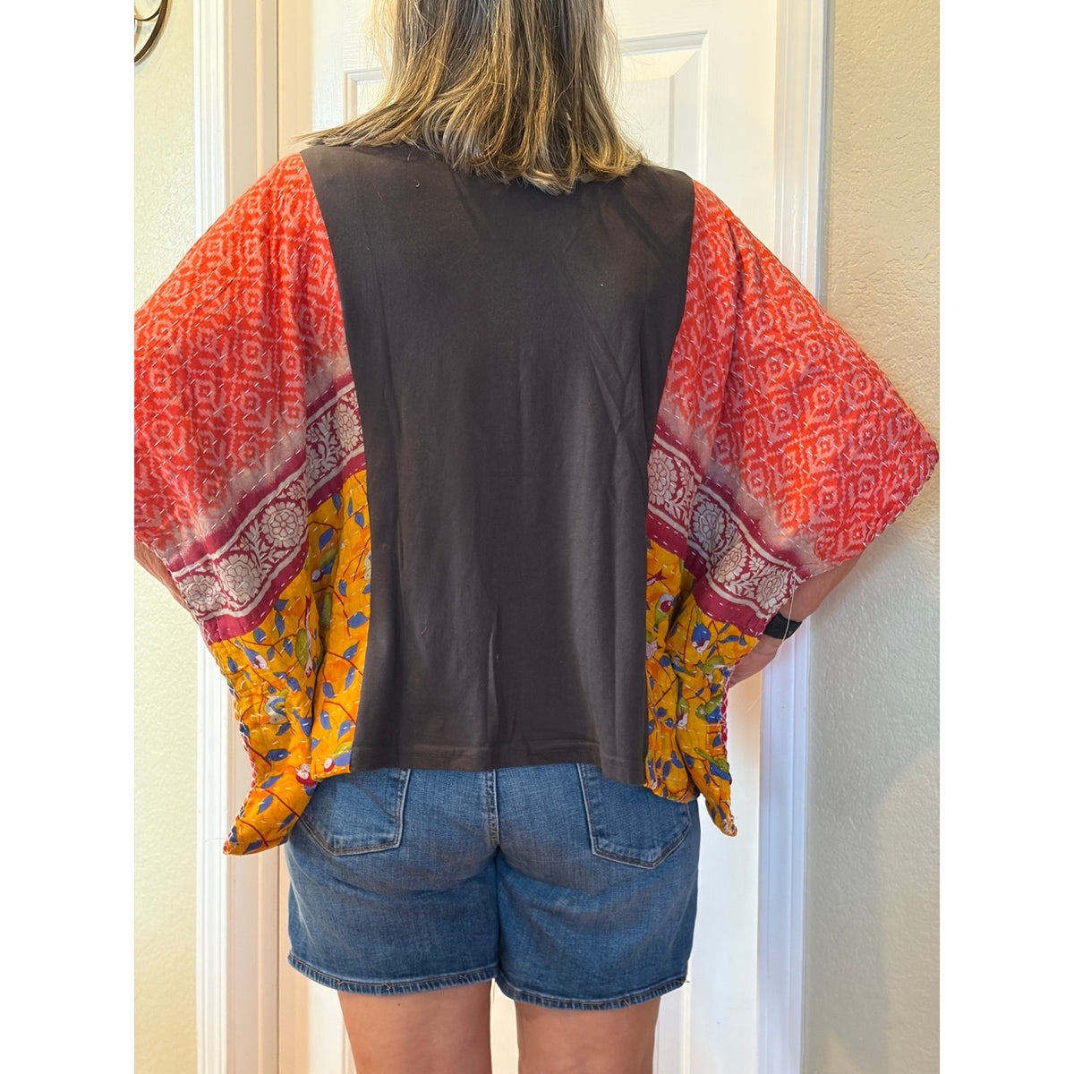 Hocus Pocus Halloween Upcycled Kantha Tumic Tops Shirt OS