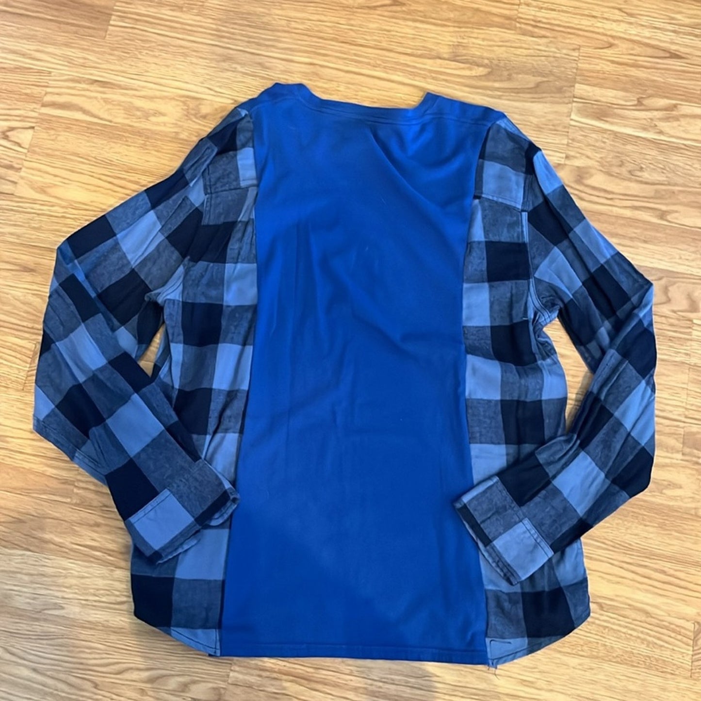 Los Angeles Rams LA Flannel Shirt / Sweatshirt upcycled unisex one size
