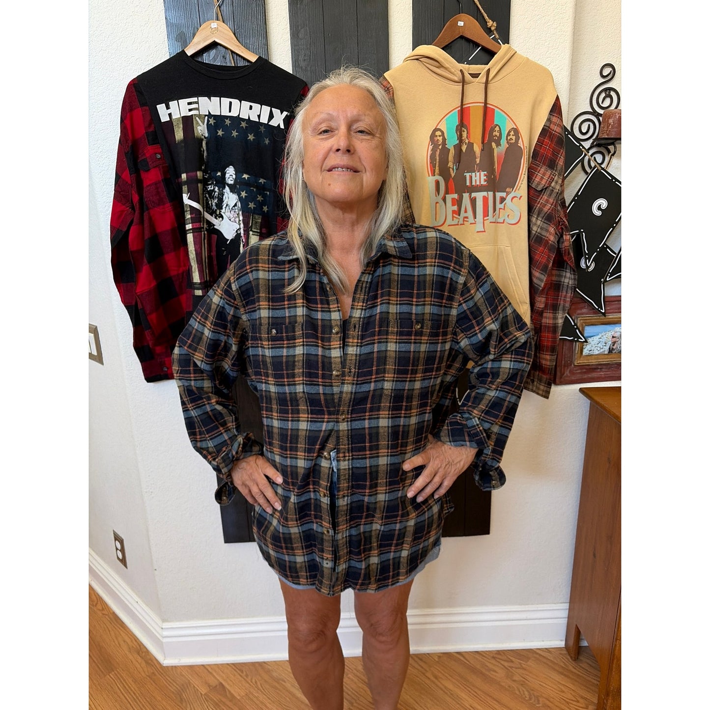 Nashville Nights Upcycled Flannel Shirt Unisex Size XXL