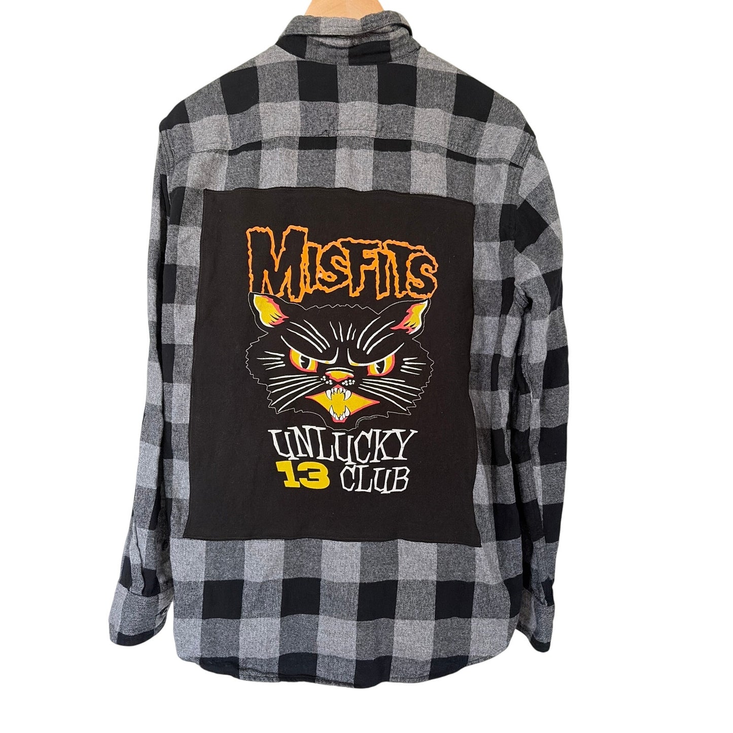 Misfits Upcycled Flannel Shirt Unisex Large L