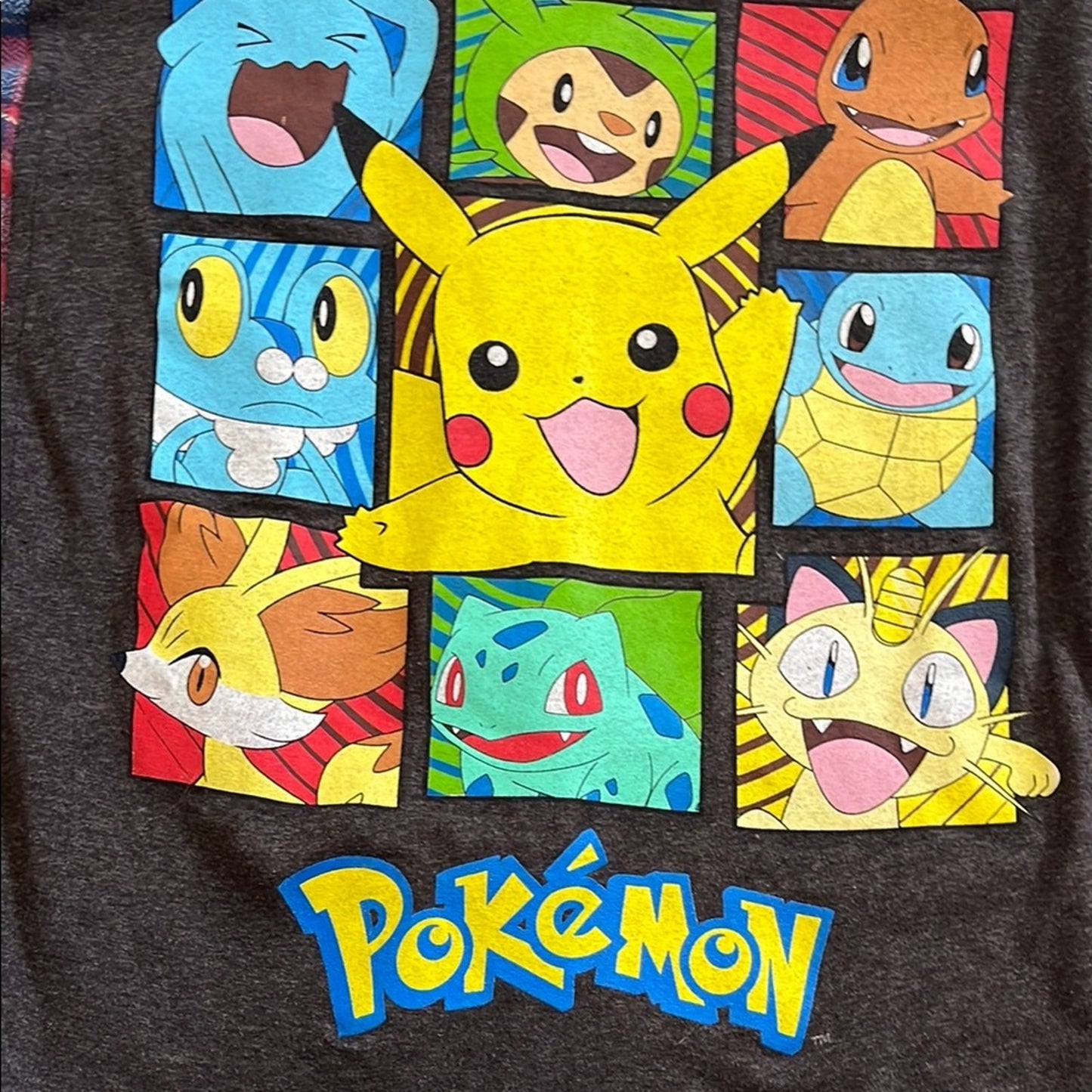 Pokémon Flannel Shirt upcycled unisex size Medium M