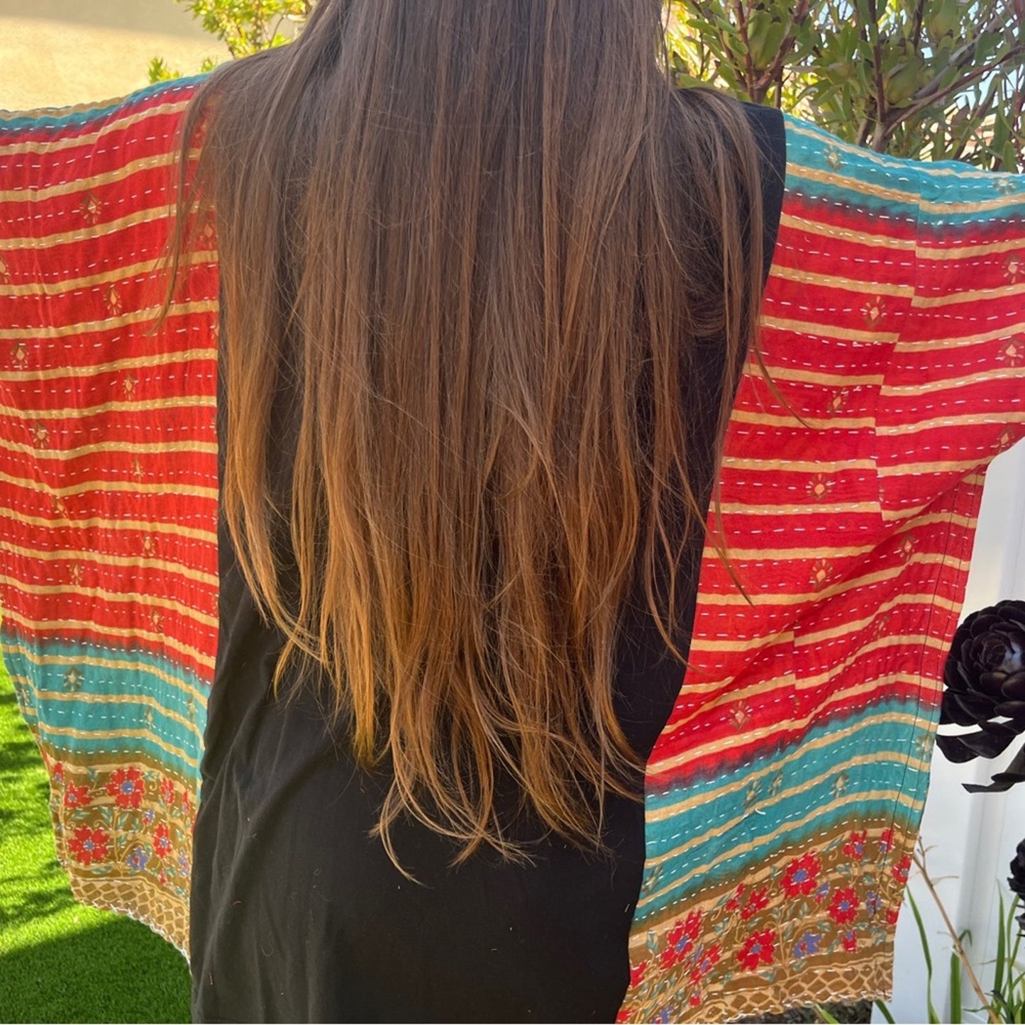 Iron Maiden Upcycles Kantha Tunic Top Shirt OS Handmade