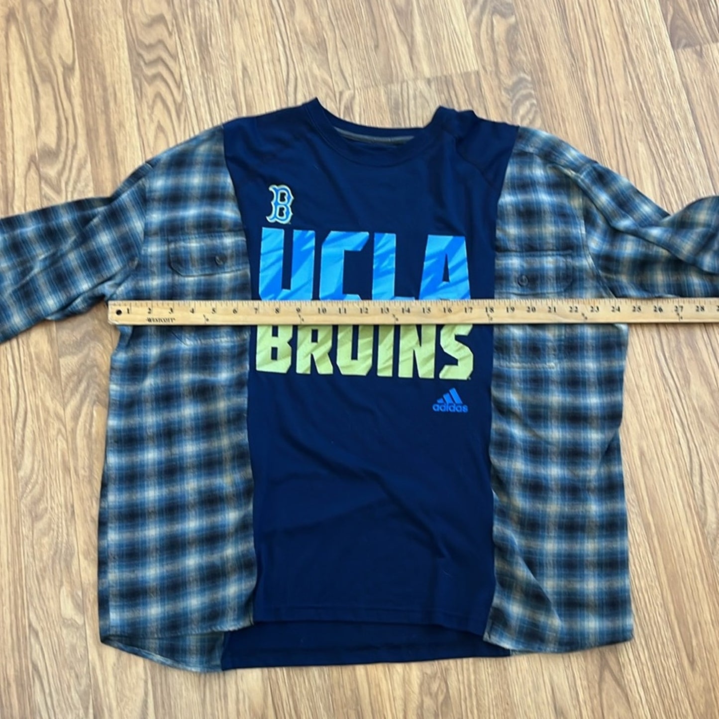UCLA College Flannel Sweatshirt Shirt Upcycled unisex no Size